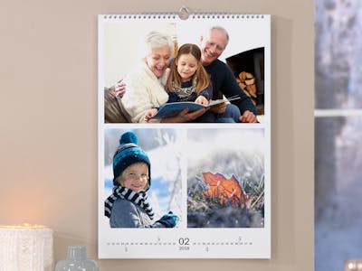 Con un collage si possono raccogliere pi momenti sul calendario personalizzato.